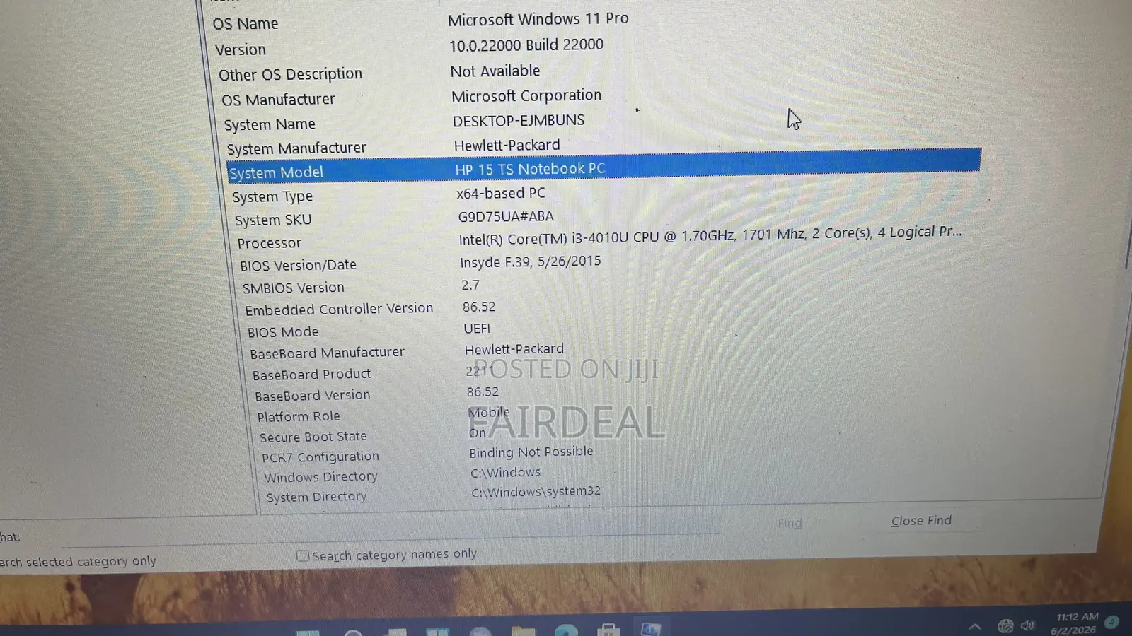 Laptop HP 15 4GB Intel Core i3 HDD 500GB