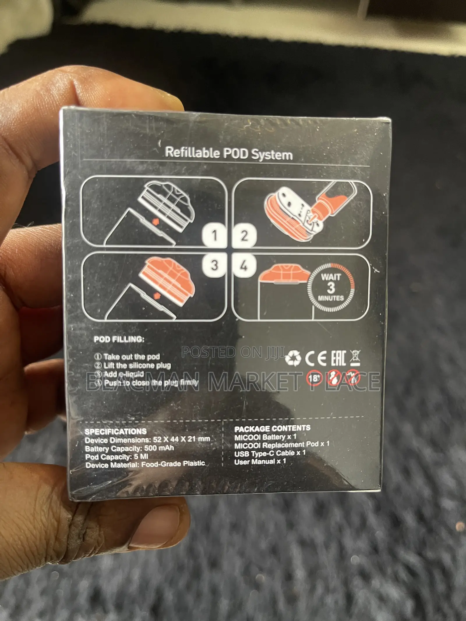 Micool Vape Kit Refillable Pod Vape Kit 5ml Mesh Coil