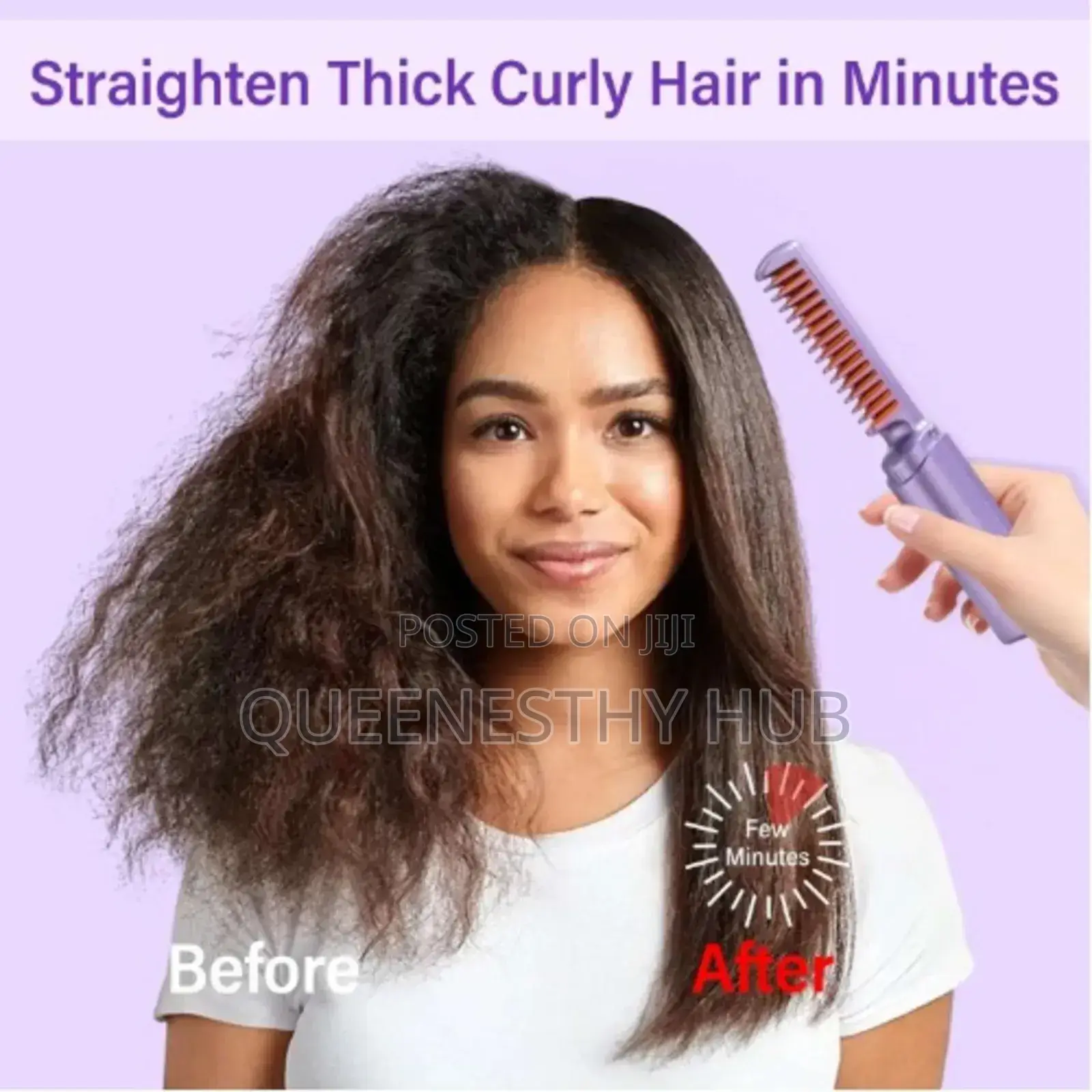 2-in-1 Rechargeable Cordless Hair Straightener Curler Brush