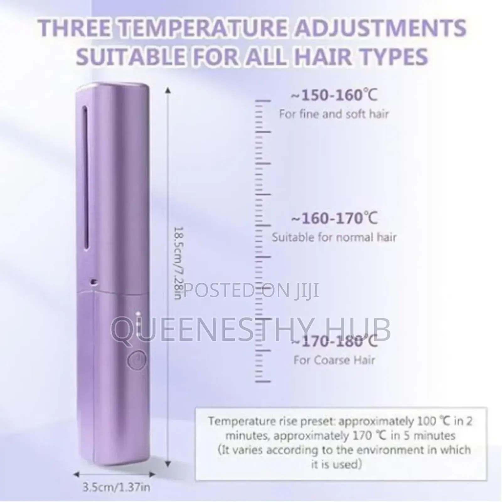 2-in-1 Rechargeable Cordless Hair Straightener Curler Brush