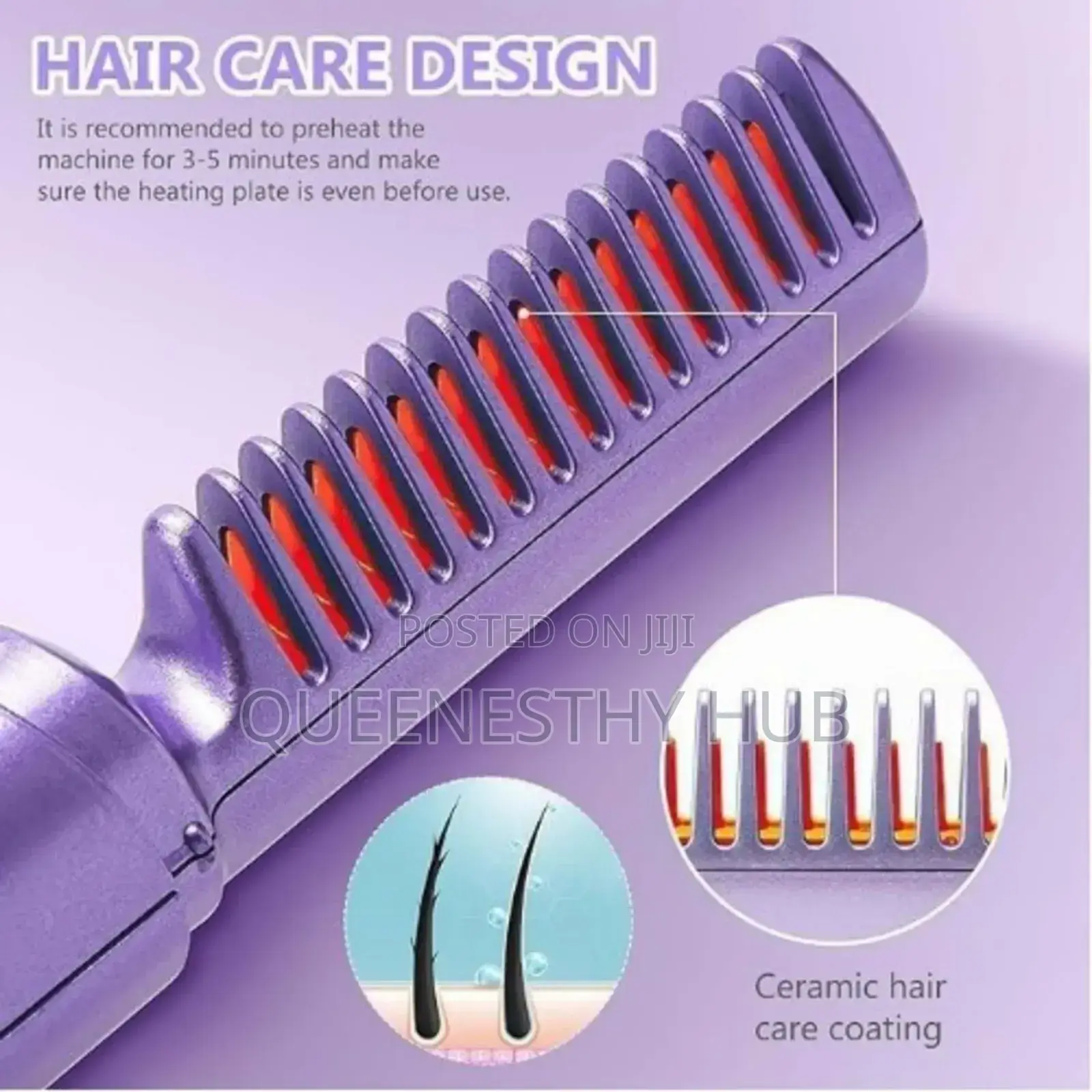2-in-1 Rechargeable Cordless Hair Straightener Curler Brush