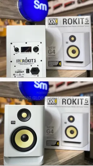 KRK Rokit 5 G4 White Powered Studio Monitor.