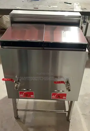 Commercial Gas Deep Fryer Double Tank 20l+20l 40l Stainless Steel”