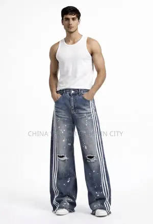 Baggy Jeans and Leather Pants