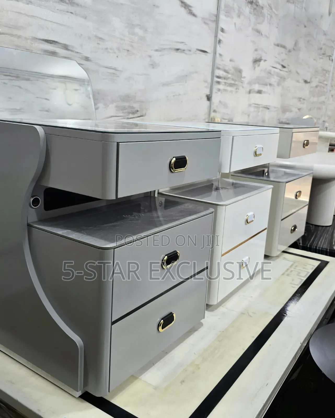 Nightstand Bedside Safe (Dual Wireless Charging).
