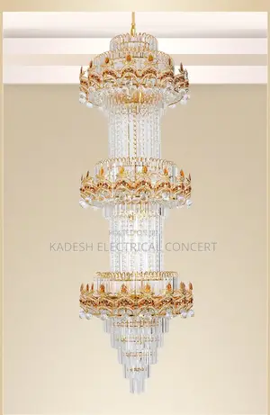 Duplex Living Room Crystal Chandelier Stairwell Long Chandelier Hollow