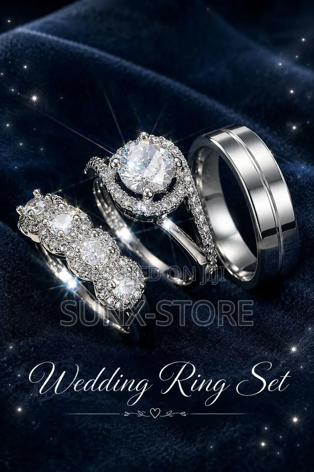 Luxury Wedding Ring Complete Couple Set