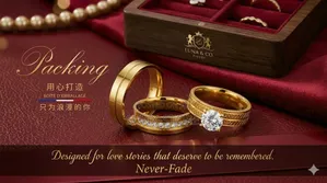 Gold Wedding Ring Set