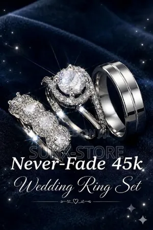 Sterling Silver Wedding Ring Set