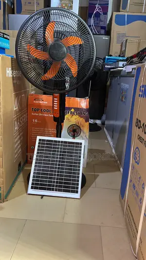 My Home Fan Rechable Standing Solar Fan 16 Inchs With Solar Panel