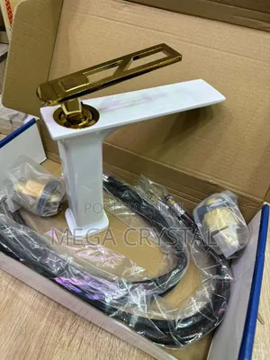 Gold White Mixer Tap