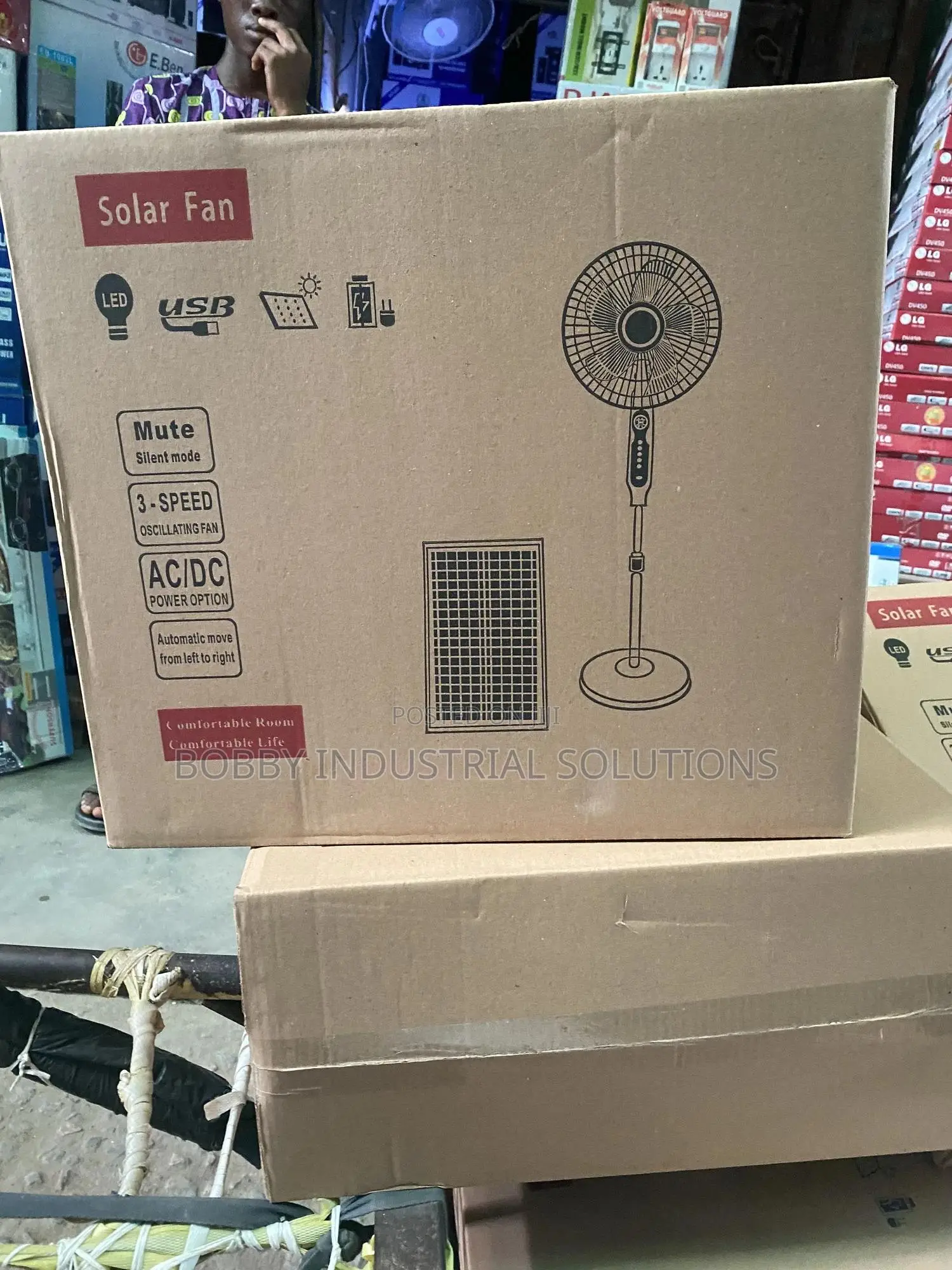 Rechargeable Solar Fan