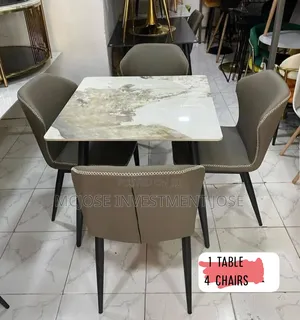 Unique Dining Table Set by 4 Chairs.