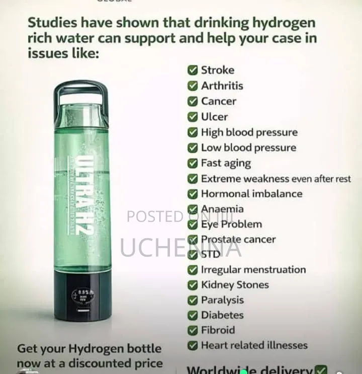 Ultra H2 Molecular Hydrogen Bottle Water