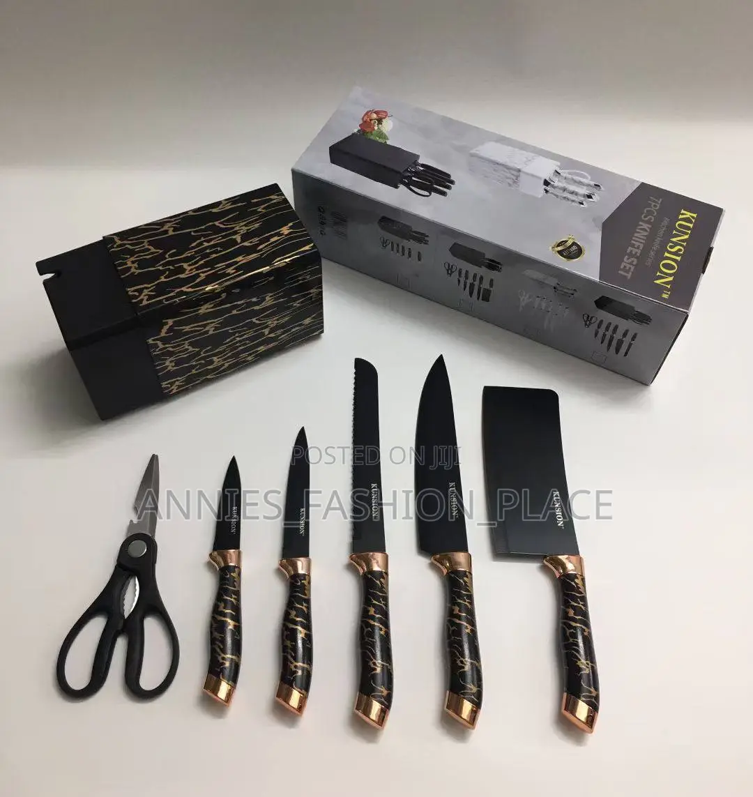 7pcs Marble Pattern Knife Set