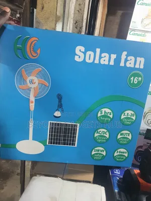 Hc 16-Inch Solar Rechargeable Standing Fan
