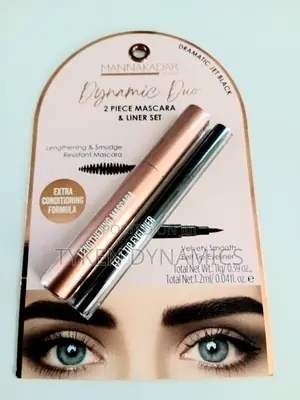 Manna Kadar Dynamic Duo Eyeliner Mascara Set Dramatic Jet Black