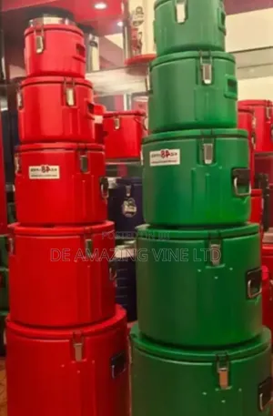5set Of Red Cooler Stainless Inner