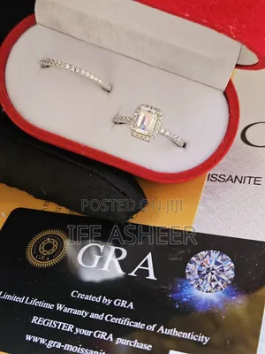 Female Mossanite Diamond Silver Engagement Wedding Ring 001