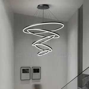 Modern Led Ring Pendant Lights Golden Creative Aluminum Circle Pendant