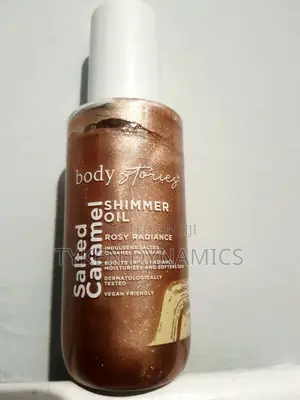 The Body Stories Salted Caramel Shimmer Body Oil Rosey Radiance Shade