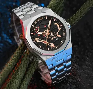 Pintime Royal Oak Style Skeleton Watch Brand New, Stainless Steel