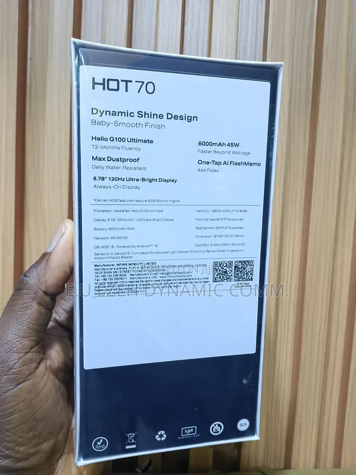 New Infinix Hot 70 128 GB