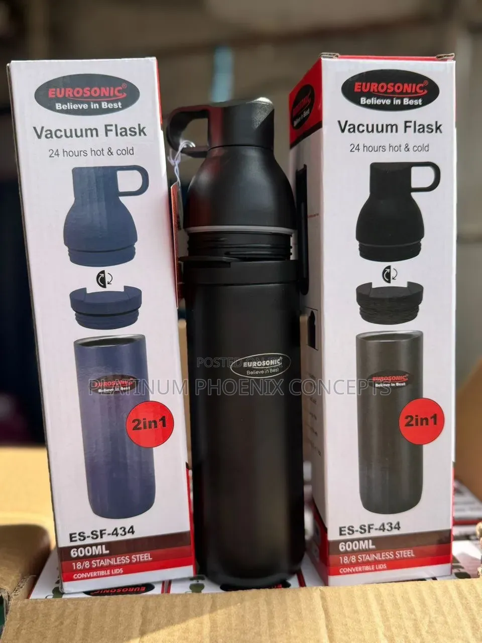 600ml Eurosonic 2in1 Hot Flask