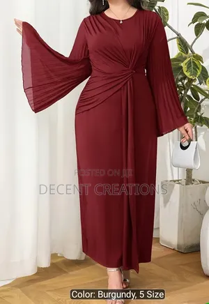 Mid - Year Promo: New Elegant Burgundy Gown. Size XXL