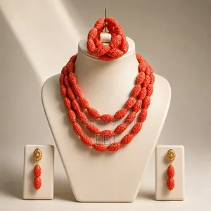 Non Precious Peach Coral Beads