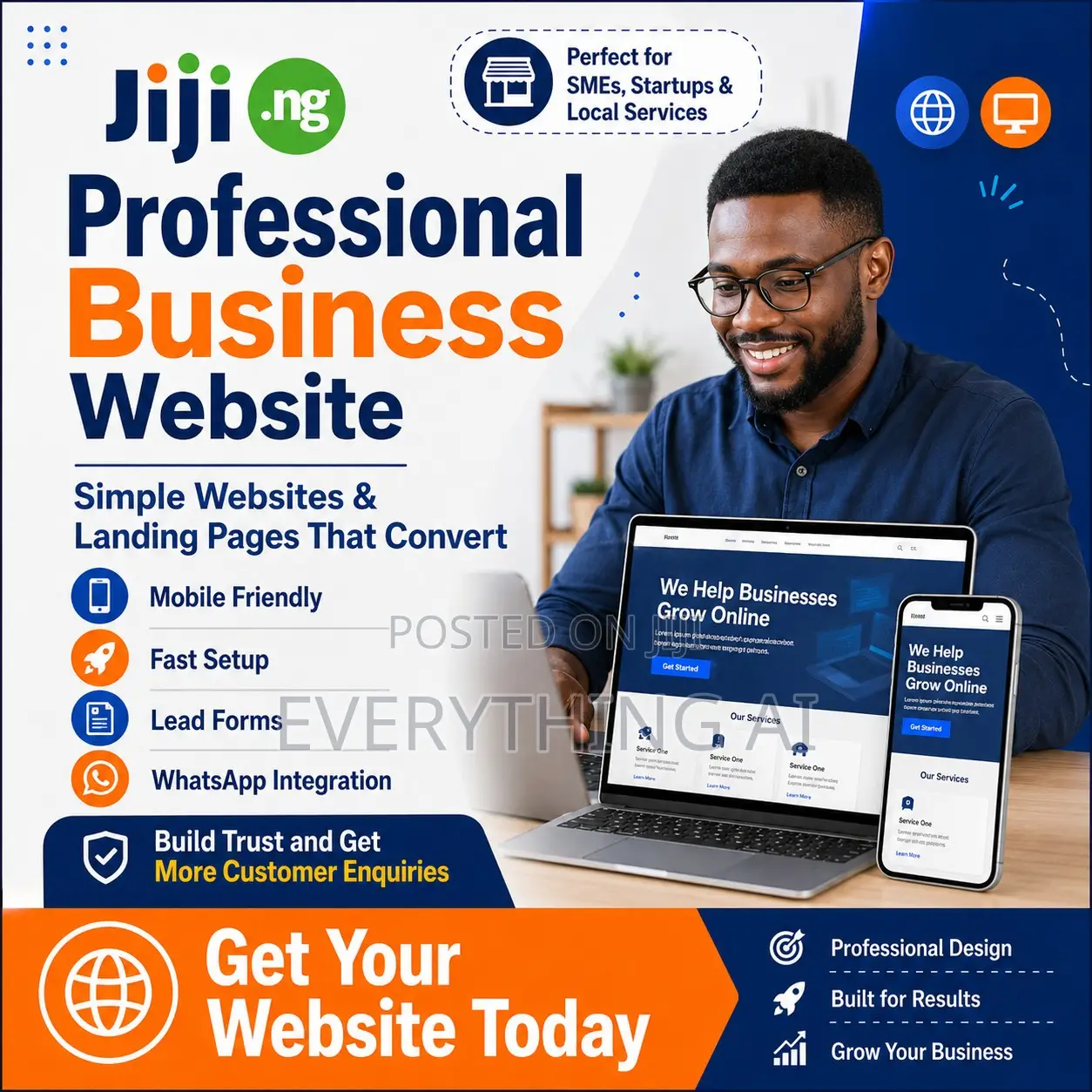 Professional Website Landing Page Design for Small Businesses
