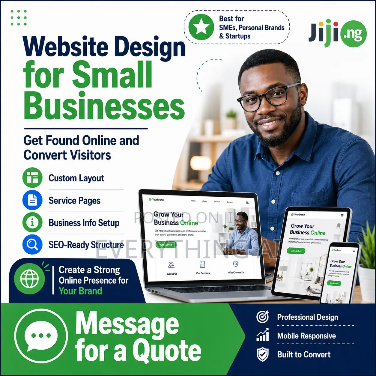 Professional Website Landing Page Design for Small Businesses