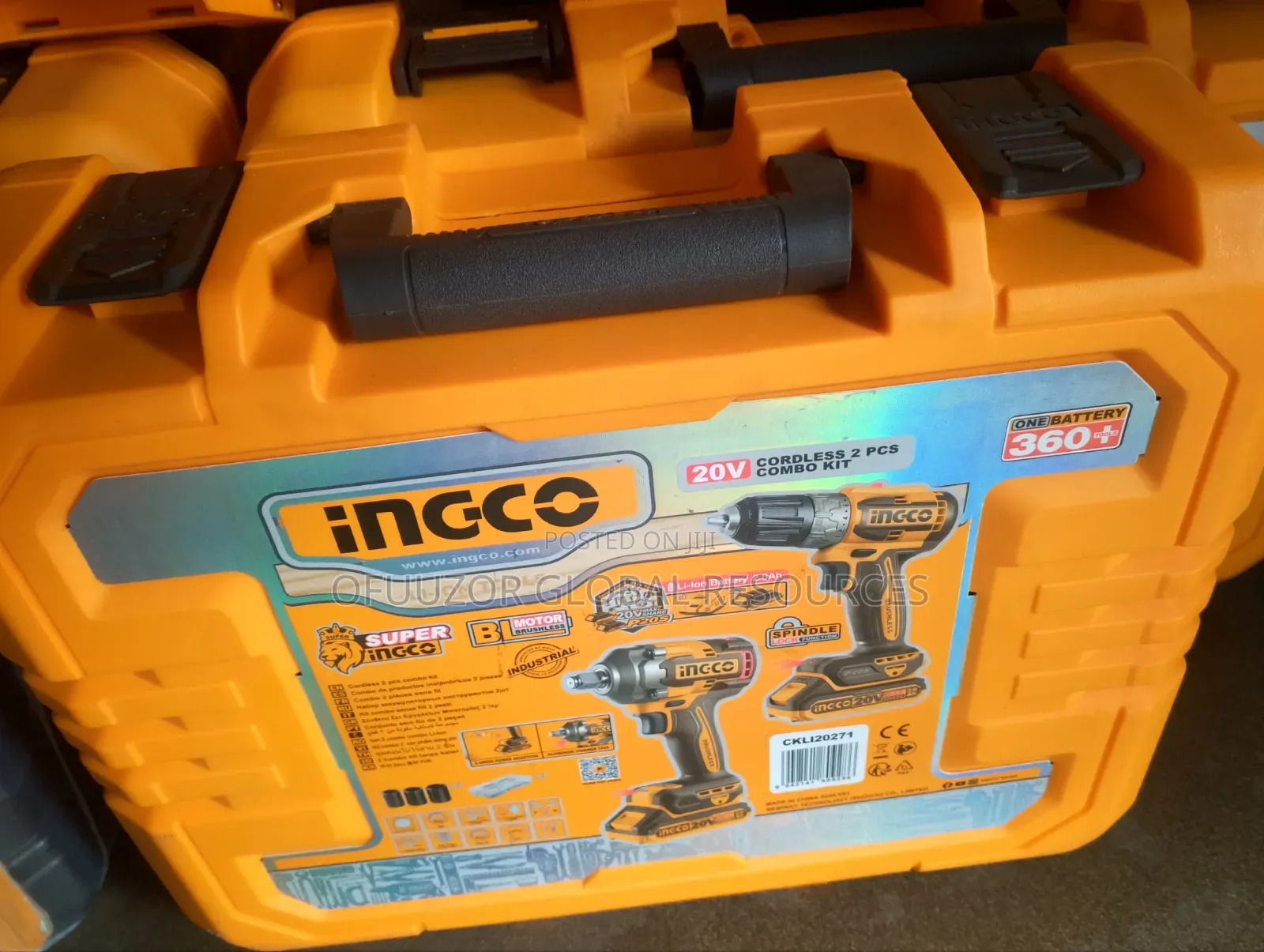 Ingco 20volt Impact Wrench Drill Combo Kit Cordless