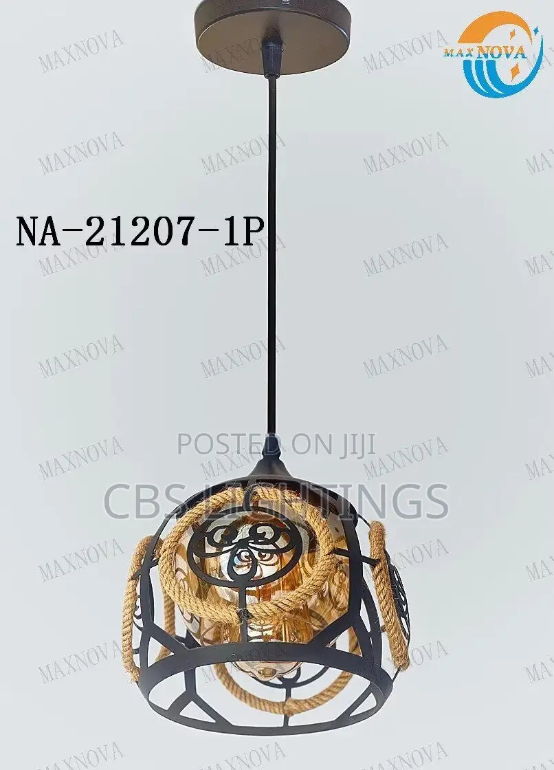 Industrial Rope Pendant Light