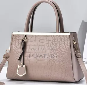 Stone Pattern Pu High-End Stereotyped Pure Color One-Shoulder Pink