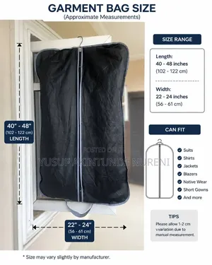 Suit Bag In Measurements