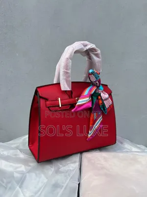 Textured Faux Leather Top-Handle Satchel Bag With Decorative Scarf