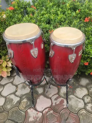Premier England Red Wine Conga Drum Set