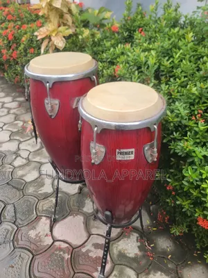 Premier England Red Wine Conga Drum Set