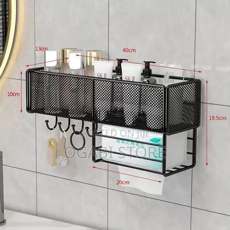 Multi-purpose Wall Rack With Tissue Holder Sponge Hanger