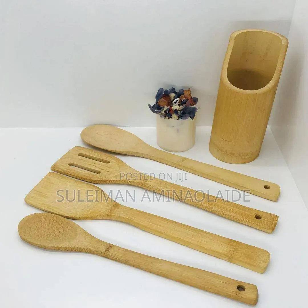 5pcs Round Wooden Spatula
