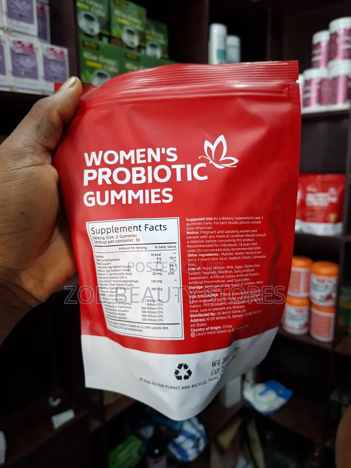 Vivonu Women's Probiotic Gummies Cranberry Flavor