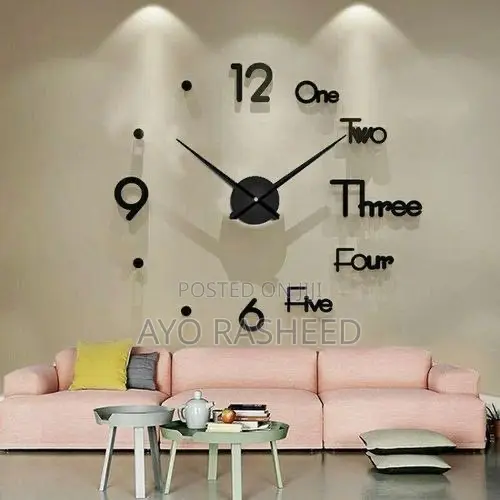 Diy Clock 3d Large Art Wallclock