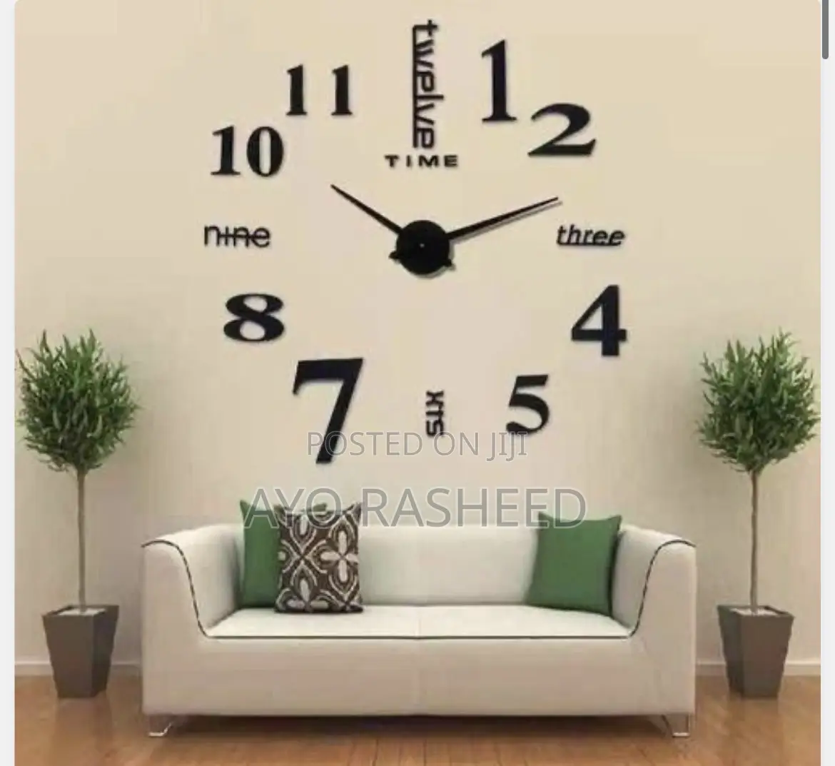 Diy Clock 3d Large Art Wallclock