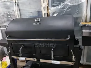 Heavy-Duty, Commercial-Style Charcoal Barbecue Grill and Smoker