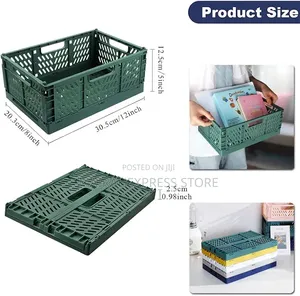 Plastic Collapsible Crate Folding Storage Basket With Handle B3s