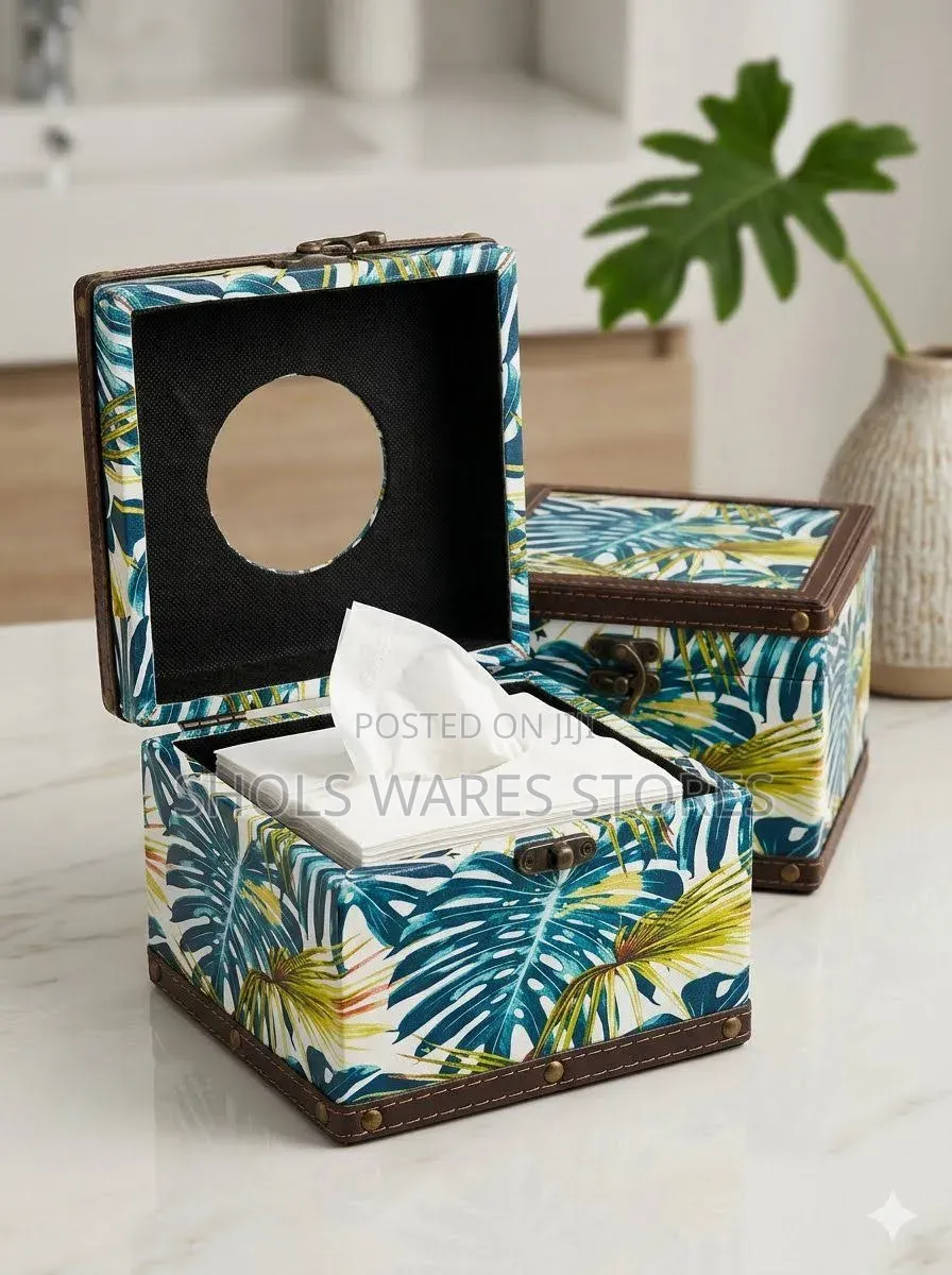 Tropical Leaf Tissue Box Cover
