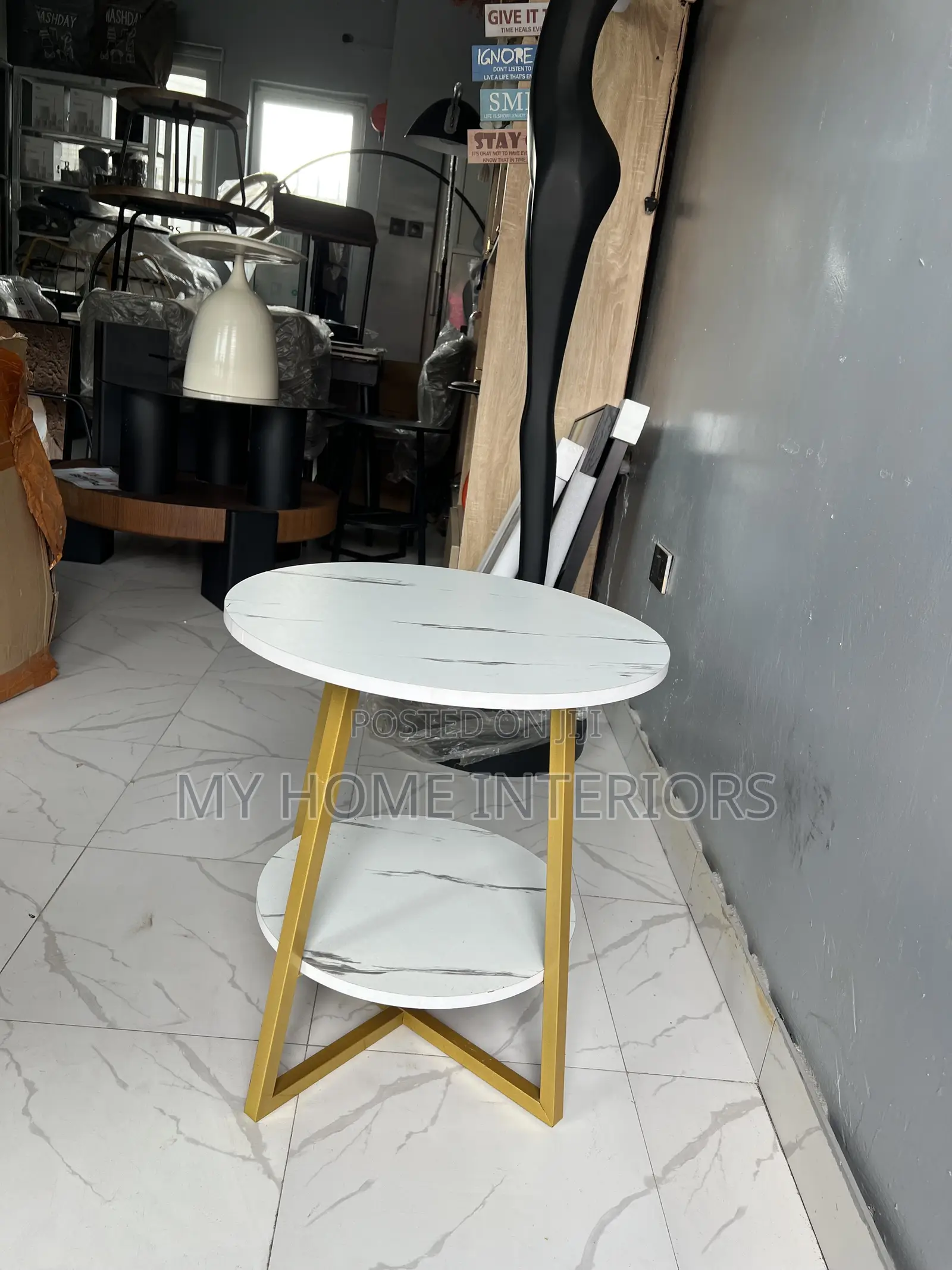 Gold Leg Side Table