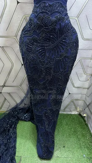 Luxury Full Hand Beaded Lace for Bride, Reception, After Party Wears
