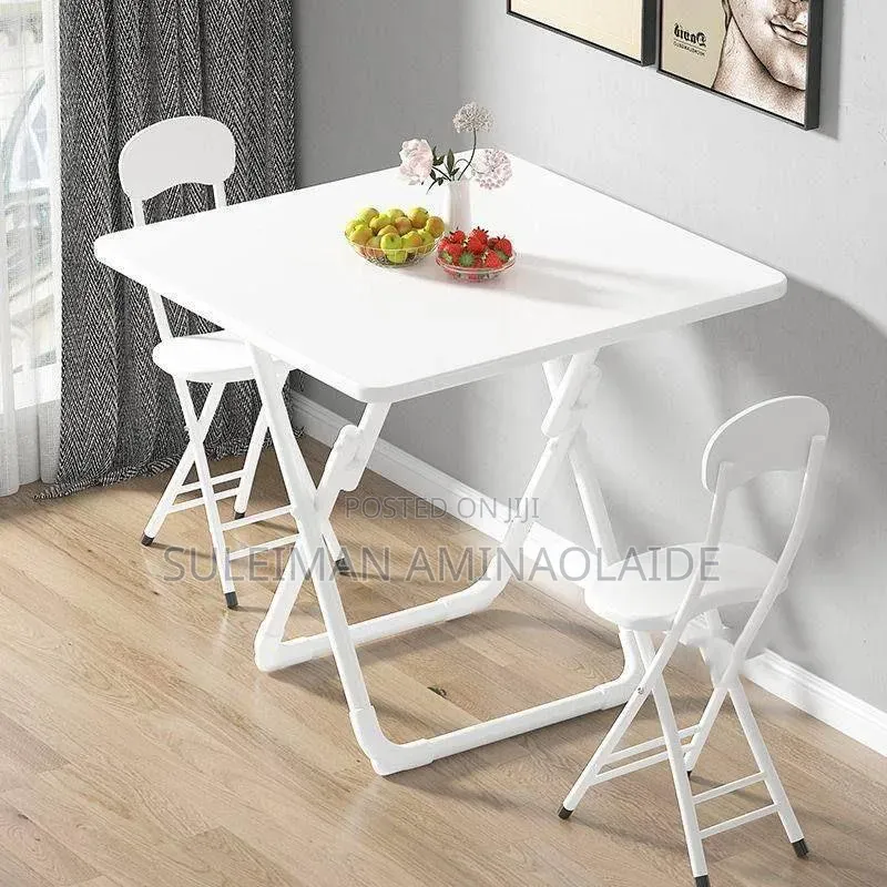 White Reading Table and Two Chairs
